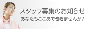 スタッフ募集のお知らせ